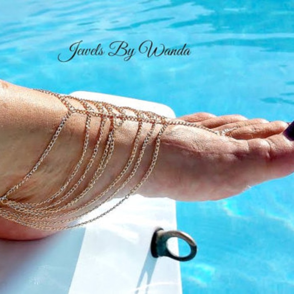 Egyptian Slave Style Toe Ring Ankle Bracelet